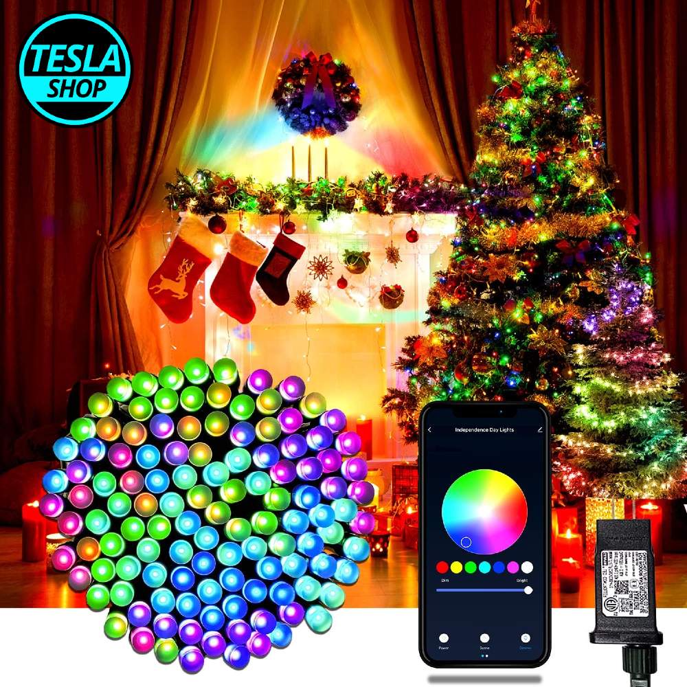 Pametne Bluetooth LED sijalice – lampice za jelku sa daljinskim