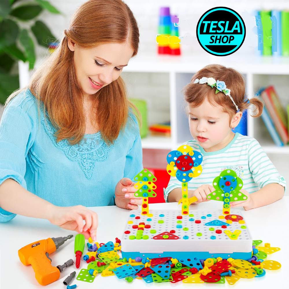 Veliki 3D konstruktivni alat sa elktričnom šrafilicom i koferom