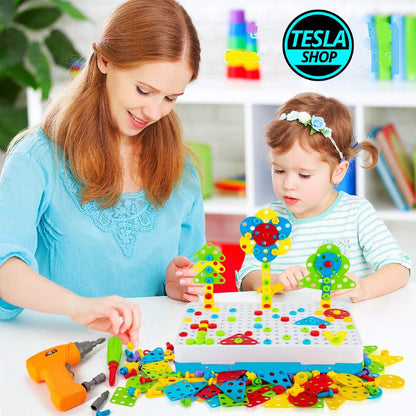 Veliki 3D konstruktivni alat sa elktričnom šrafilicom i koferom